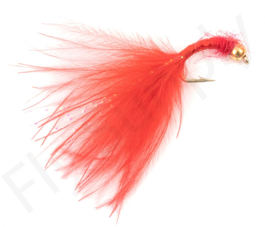 Euro Flies Goldbead Blood Worm #12